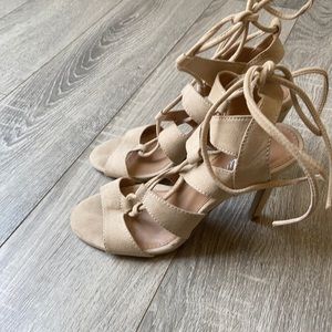 🌷Candie’s Beige Strappy Heels